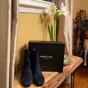 Navy Suede Kenneth Cole Booties